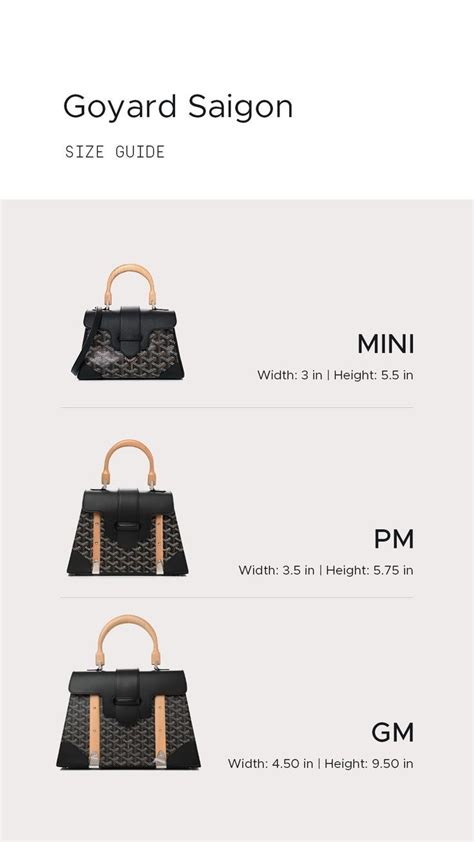 goyard price tag|goyard bag size guide.